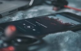 phone with playlist on it